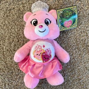 Wicked movie Glinda Carebear new with tag, love a lot bear Glenda wicked movie